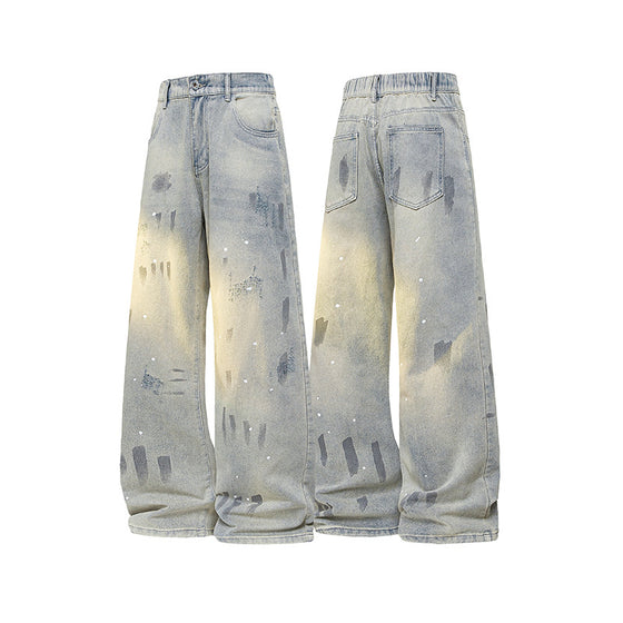 Vintage Splatter Paint Denim Jeans