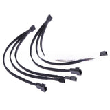 4PIN PWM Fan Splitter Cable 1 to 3 with Snakeskin Sleeve