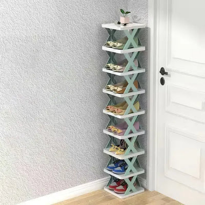 9 Tier Narrow Vertical Shoe Rack Organizer