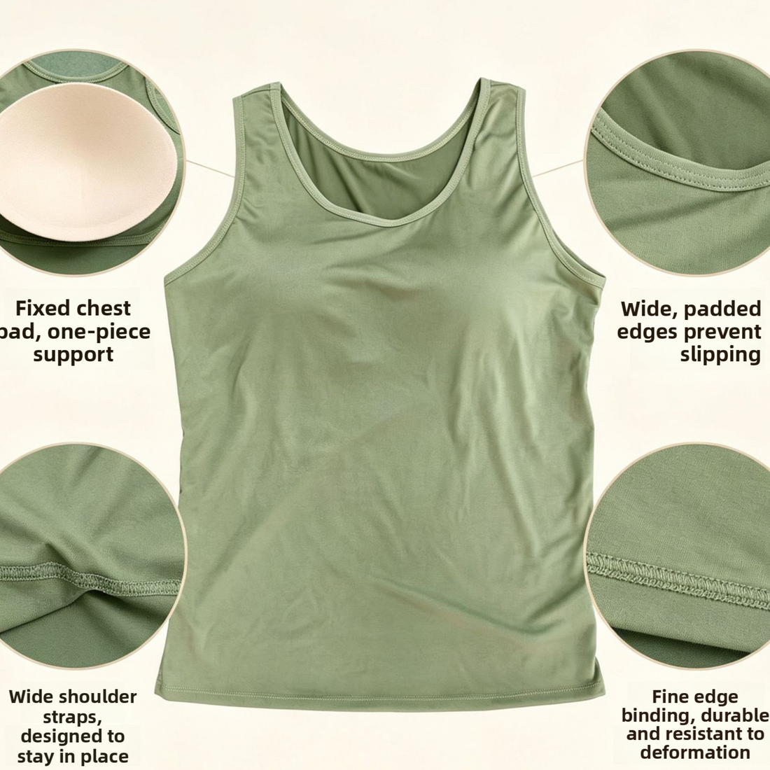Women's Modal Padded Backless Yoga Camisole Tank Top Plus Size