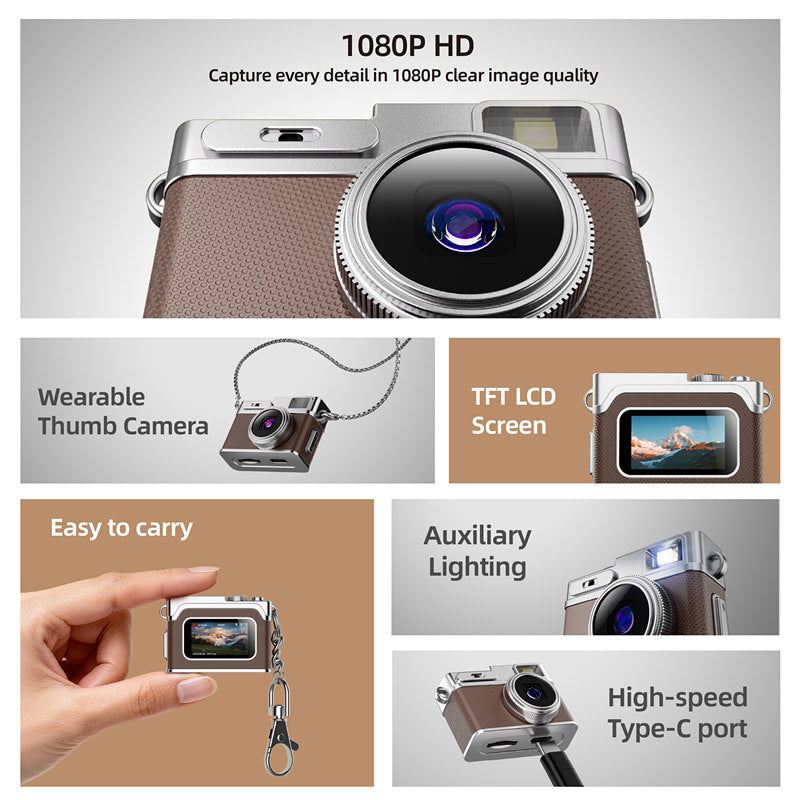 Portable Retro Mini Digital Thumb Camera