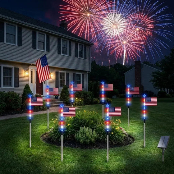 Solar Powered Patriotic Flag Light Garden & Outdoor product image 3