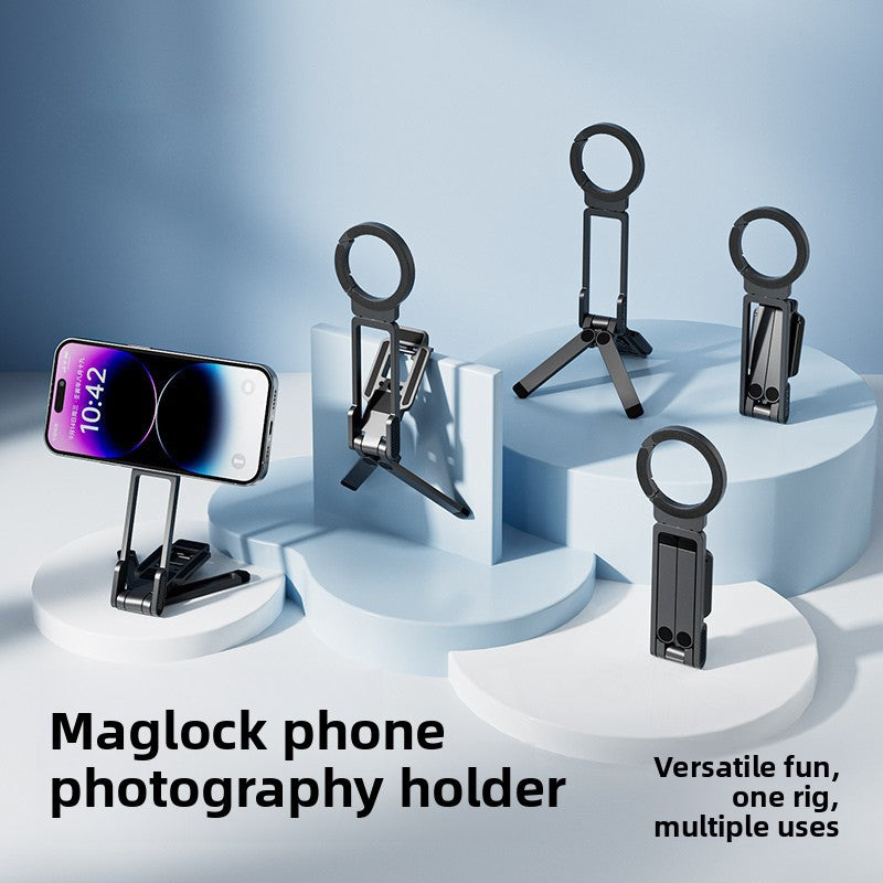 Portable Magnetic Carabiner Phone Holder Tripod