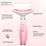 Facial massager being held showing ergonomic grip