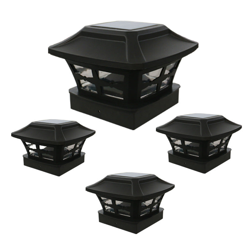 Outdoor Solar Column Light with Dual Color illumination