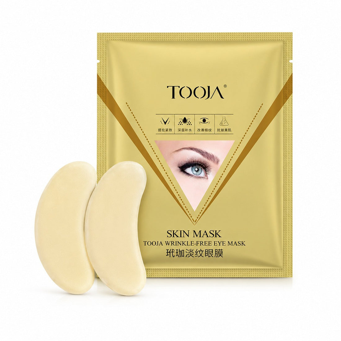 Hydrogel eye patch desalinization of fine lines around the eyes