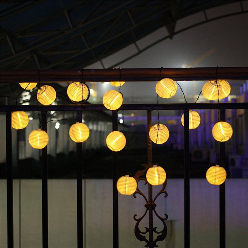 Solar Powered LED Lantern String Lights