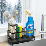 Kitchen sink sponge organizer with drainage