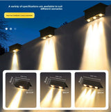 Solar-powered step lights