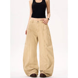 Deconstructed Wide-Leg Cotton Casual Pants Clothing & Accessories product image 5