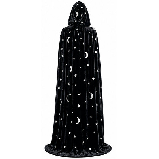 Costume for playing the role of a character in a velvet cloak for Halloween