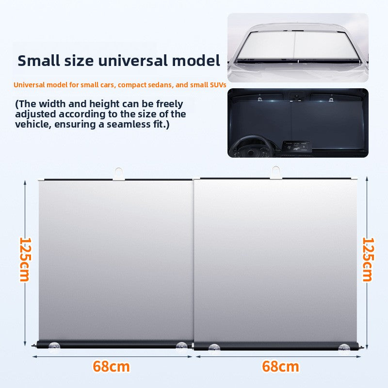 Automatic Retractable Car Sunshade Curtain
