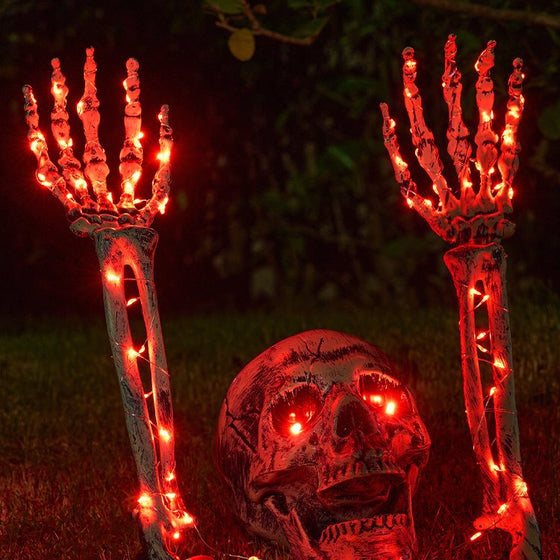 Skull Hand Halloween Garden Decoration