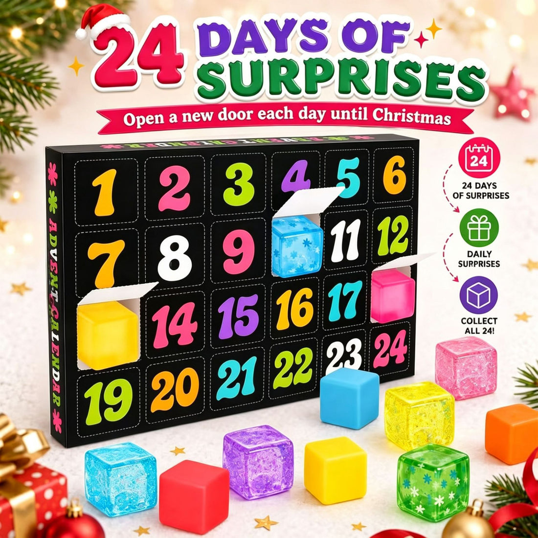 Christmas ice cube-shaped stress-relief squishy