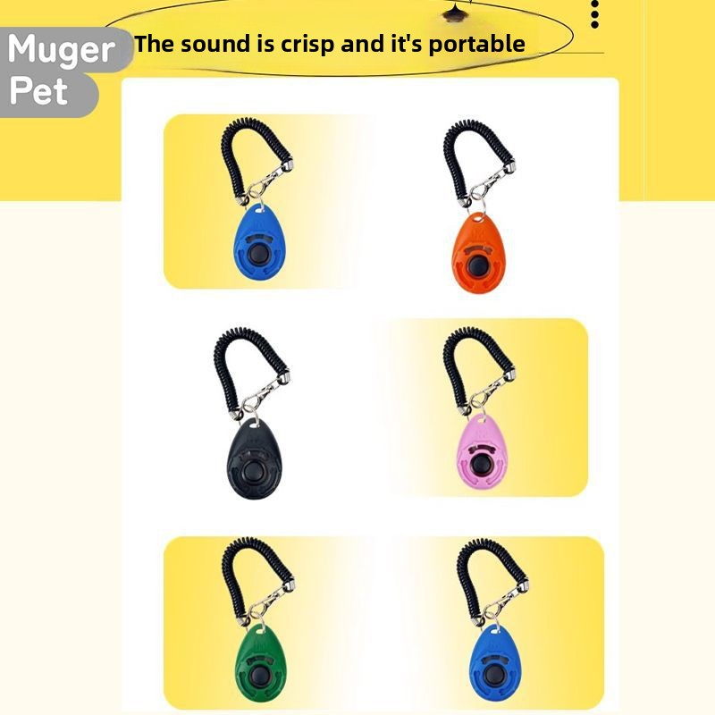 Pet Training Clicker with Wristband and Keychain