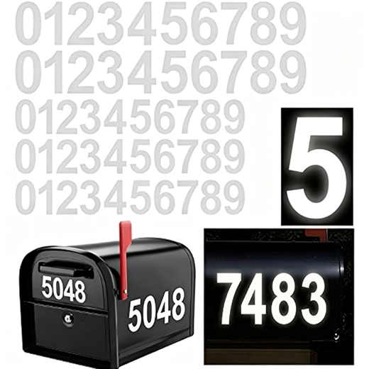 Reflective waterproof sunscreen house number stickers