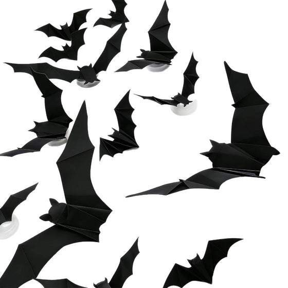 Halloween 3D LED Bat Night Light Wall Decoration