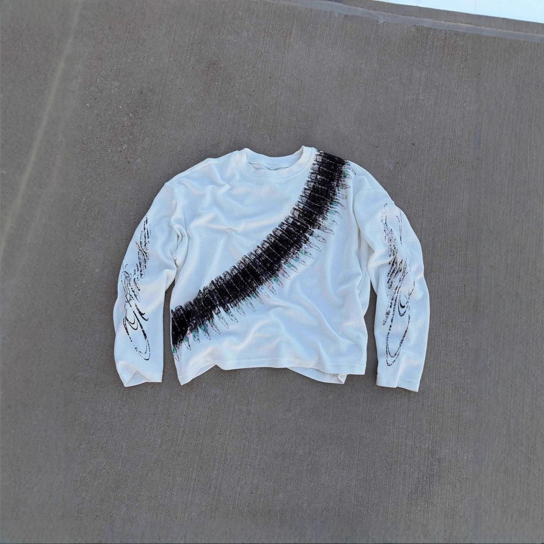 Y2K Bullet Letter Print Long Sleeve T-Shirt