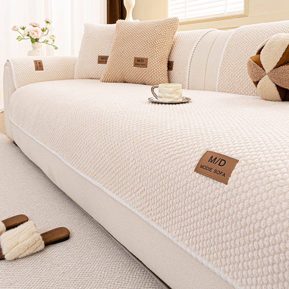 Plush Sofa Cushion Cover