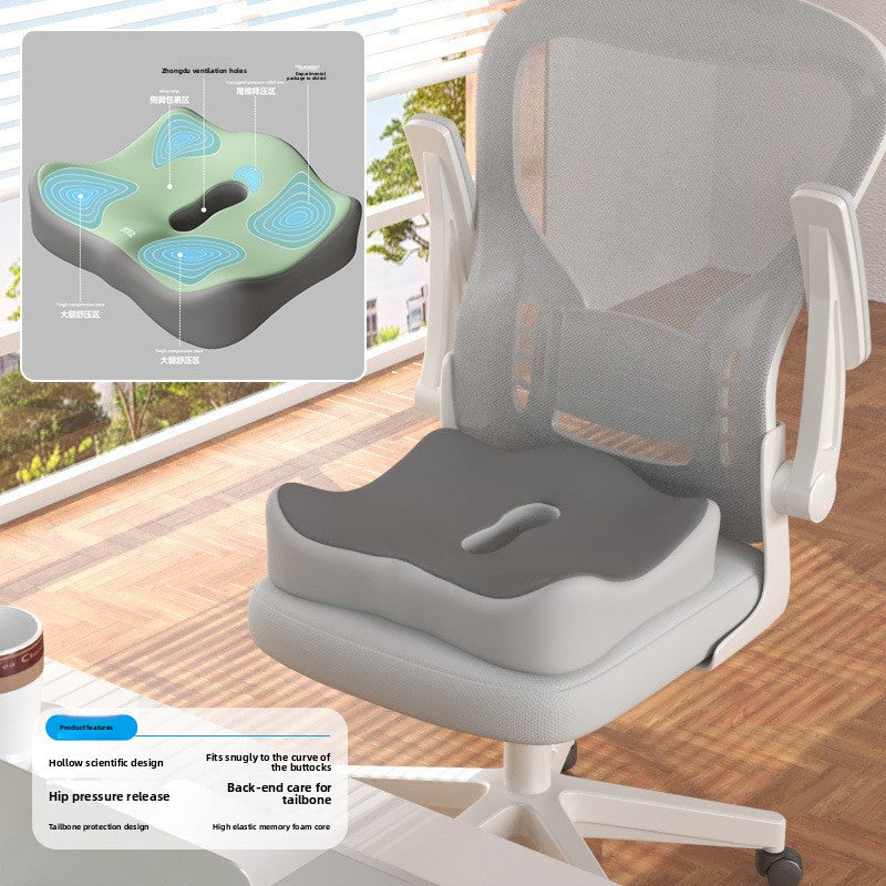 Coccyx Support Memory Foam Seat Cushion with Lumbar Pillow