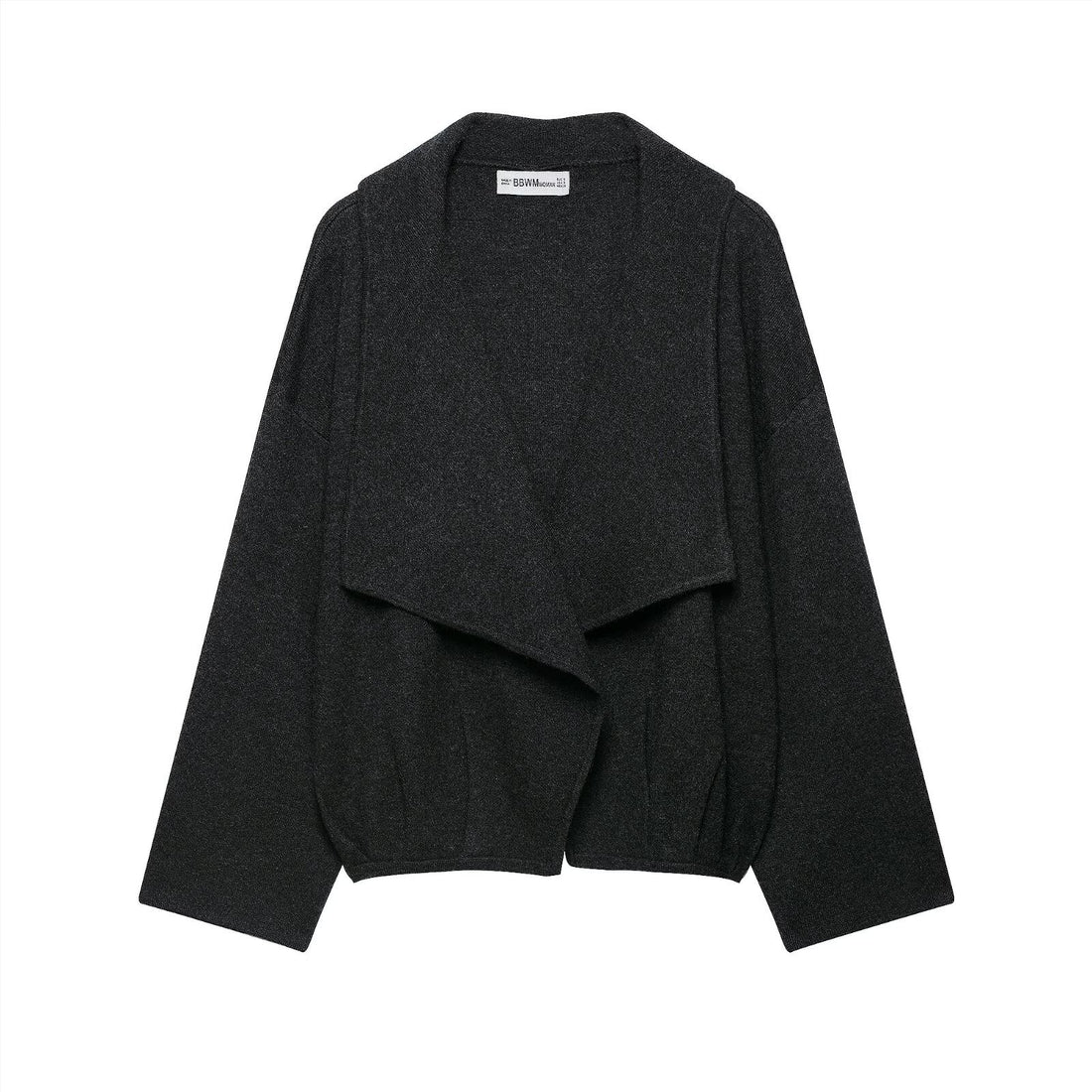 Round-neck pullover basic solid-colored top