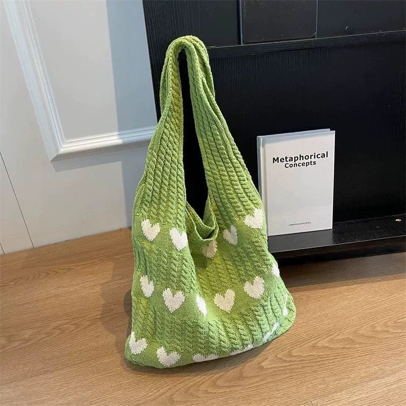 Women's Knitted Shoulder Tote Bag