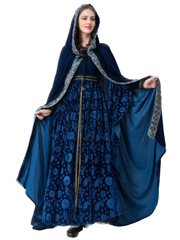 Medieval Noble Cloak and Dress Costume
