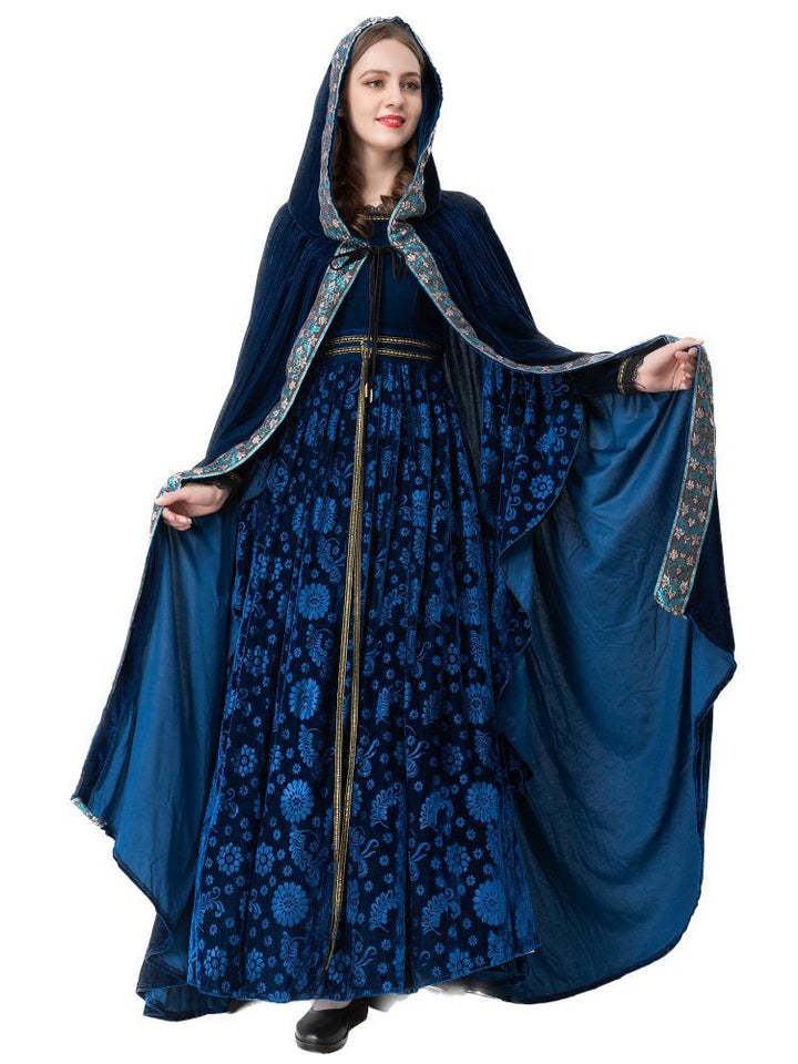 Medieval Noble Cloak and Dress Costume