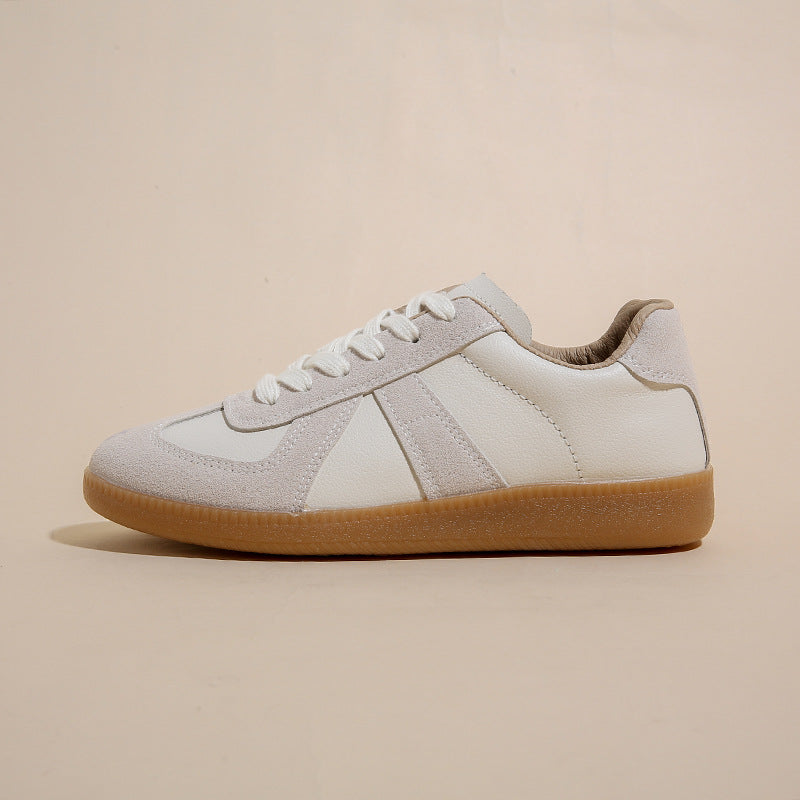 Low-top PU leather upper breathable rubber sole casual shoes