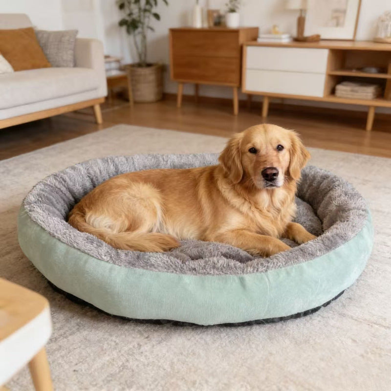 All-Season Reversible Pet Bed, Soft Plush Dog Mat for Kennel and Crate, Machine Washable Comfort Sleeping Pad for Cats and Dogs