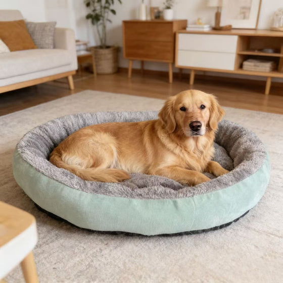 All-Season Reversible Pet Bed, Soft Plush Dog Mat for Kennel and Crate, Machine Washable Comfort Sleeping Pad for Cats and Dogs