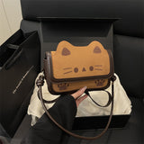 Cute Toast Cat Crossbody Bag