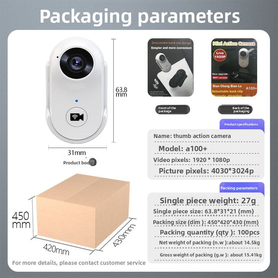 Magnetic Waterproof Sports Camera for Vlogging Action Cameras product image 2
