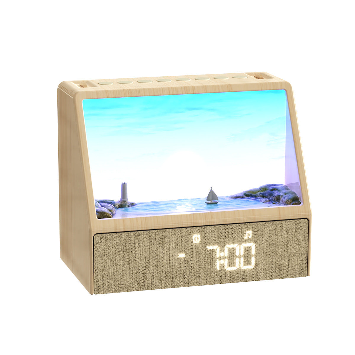 Simulated sunrise alarm clock