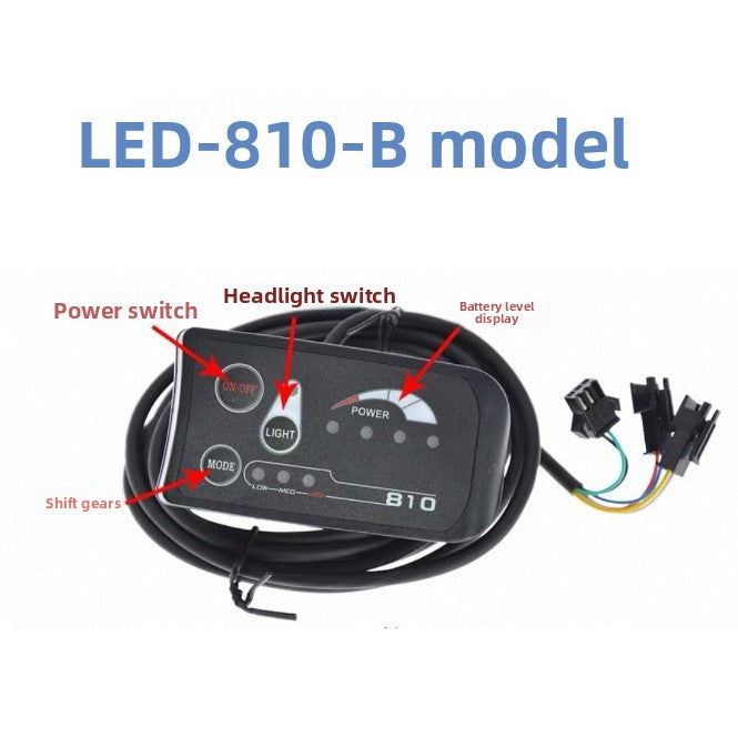 810 LED Display Instrument with Gear Shift