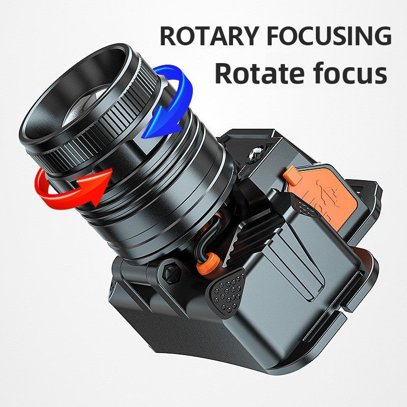 Rechargeable Waterproof LED Headlight with Zoom Sensor