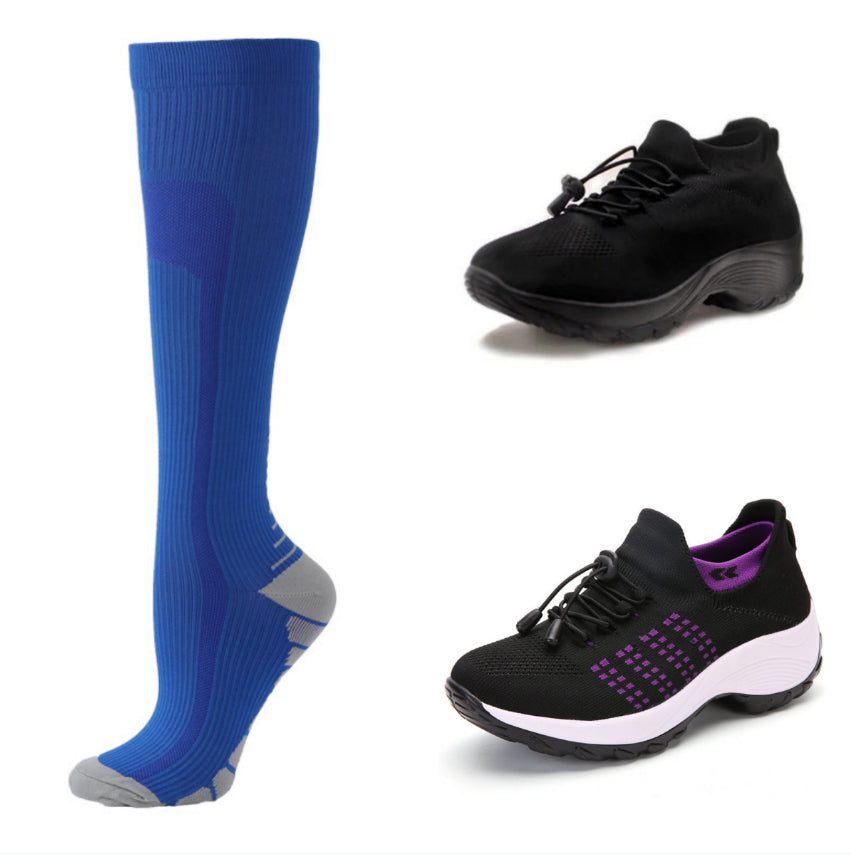Slip-on sock sneakers, side view