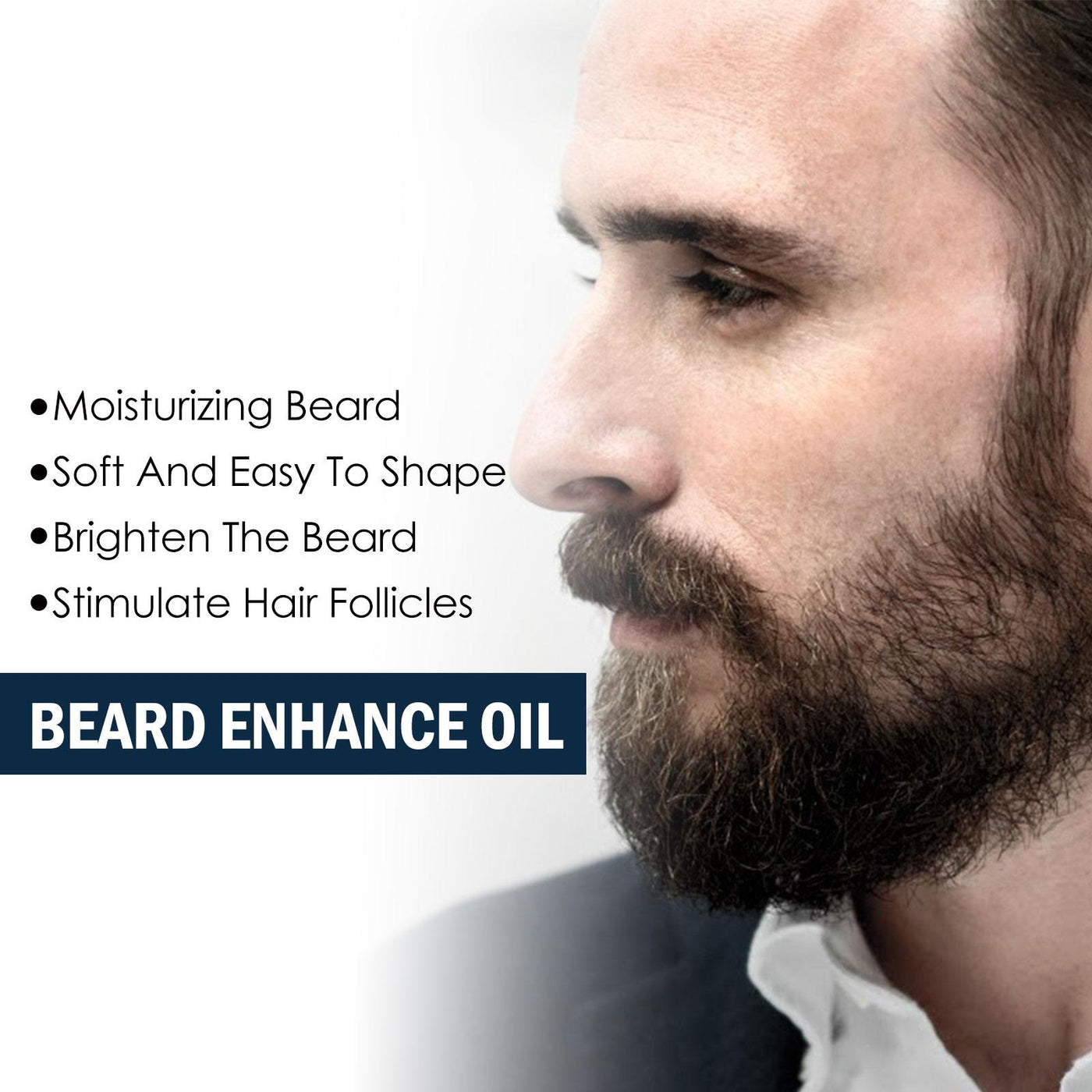 Beard oil packaging box detail