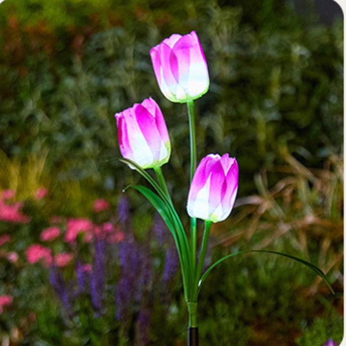 LED Solar Powered Tulip Garden Lights Outdoor Decorative Lighting