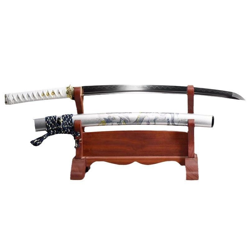 Japanese Samurai Short Knife T10 Burnt Blade Collectible