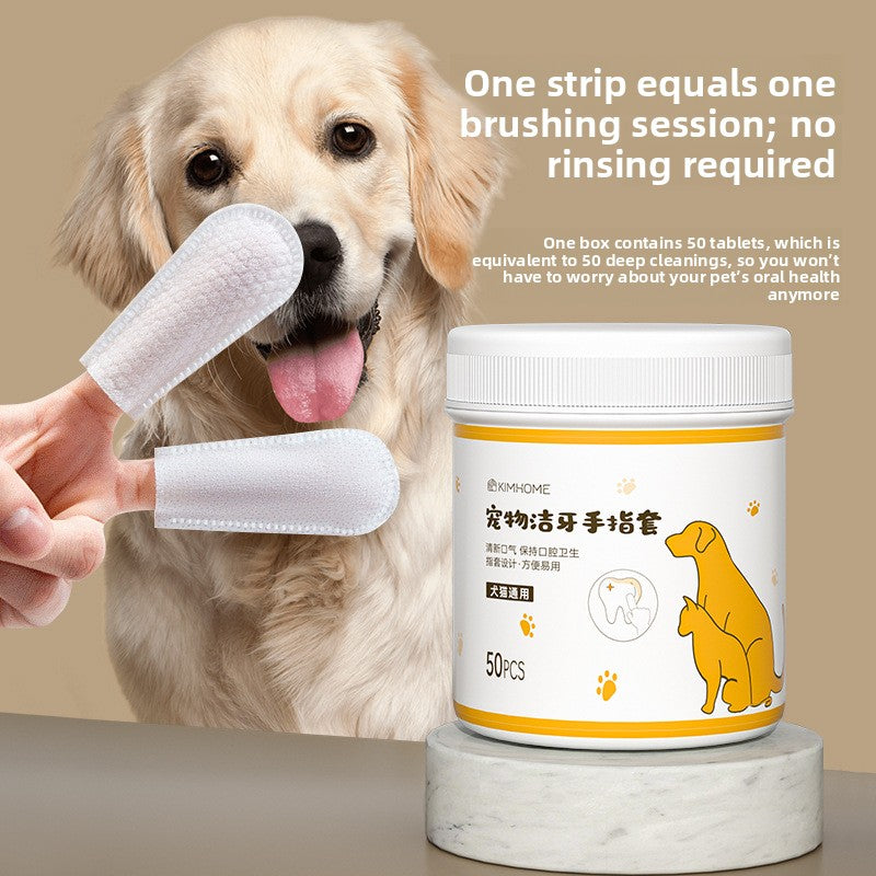 Disposable non-woven pet tooth cleaning finger cots, photo 2