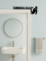 Metal toilet door sign screw-mount option
