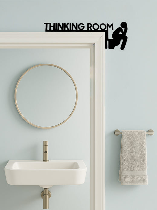 Metal toilet door sign screw-mount option