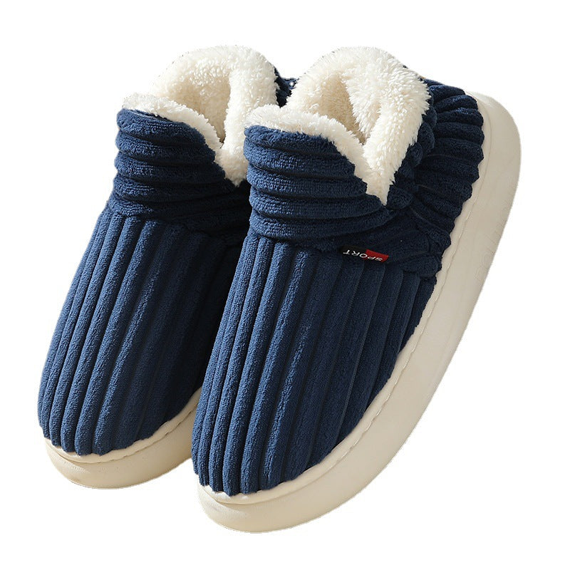 Men's and Women's Thick Bottom Anti-Slip Warmth-Resistant Household Slippers