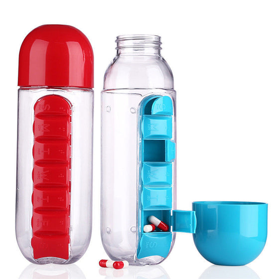 Multifunctional Two-in-One Water Bottle Pill Organizer product image 5