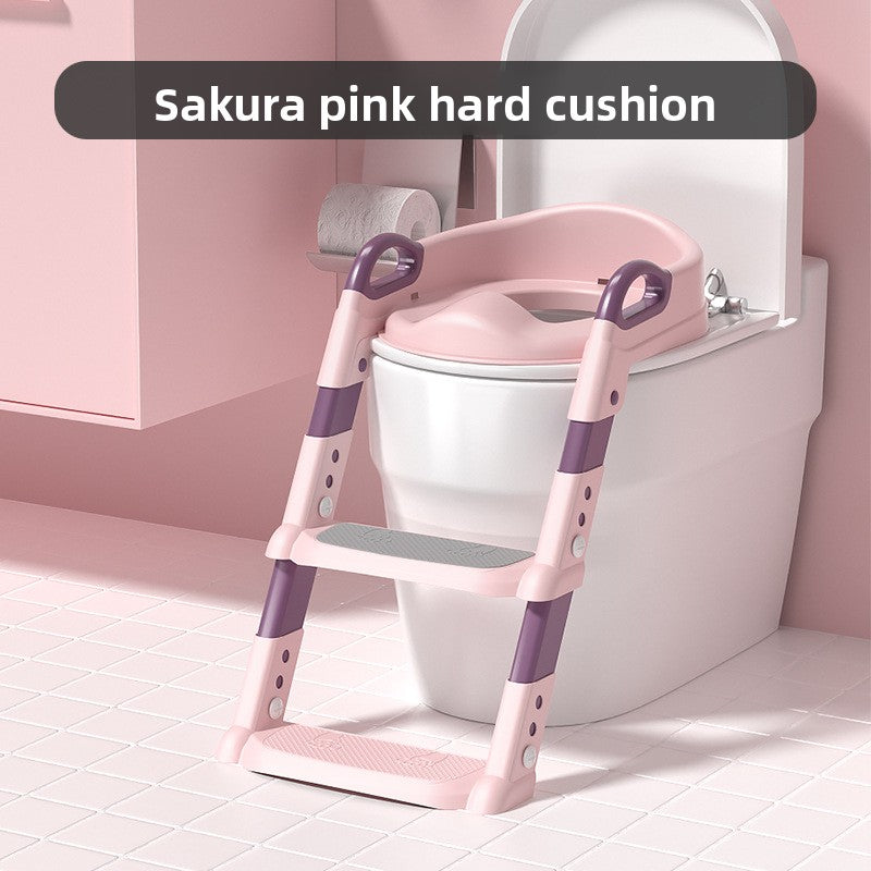 Foldable children's soft seat cushion toilet step