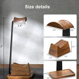Wooden Headphone Stand with Controller Holder