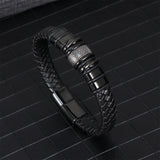 Men's Business Leather Bracelet Simple Stainless Steel Magnetic... product image 2