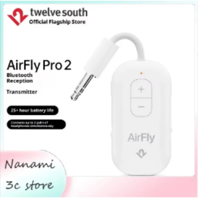 AirFly Pro 2 plugged into airplane seat headphone jack