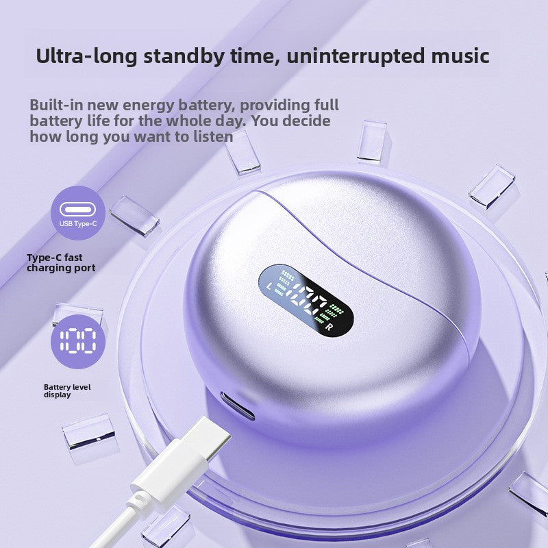 Wireless Clip-On Earphones with Digital Display